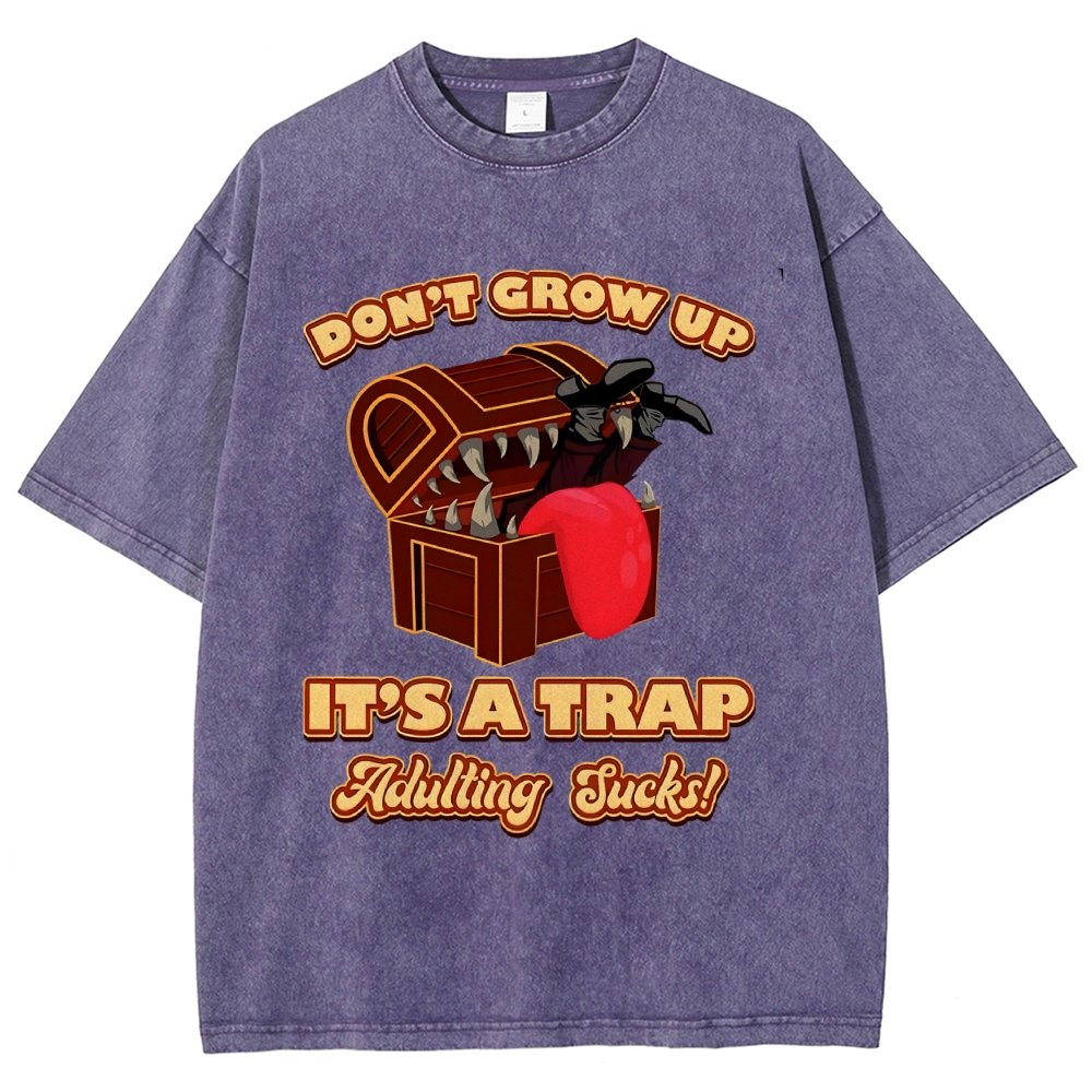 Don't Grow Up It's A Trap Vintage Distressed T-shirt
