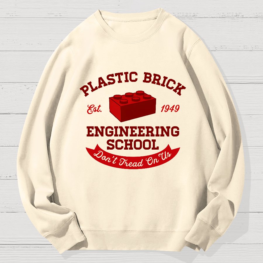 Plastic Building Bricks Engineering School Geek Cotton Sweatshirt