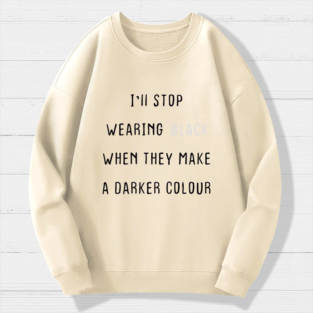 Wearing Black Geek Cotton Sweatshirt