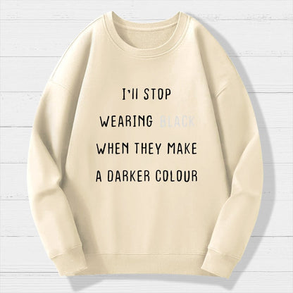 Wearing Black Geek Cotton Sweatshirt