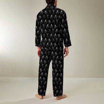 Electroshock Skull Geek Long Sleeve Pajama Set