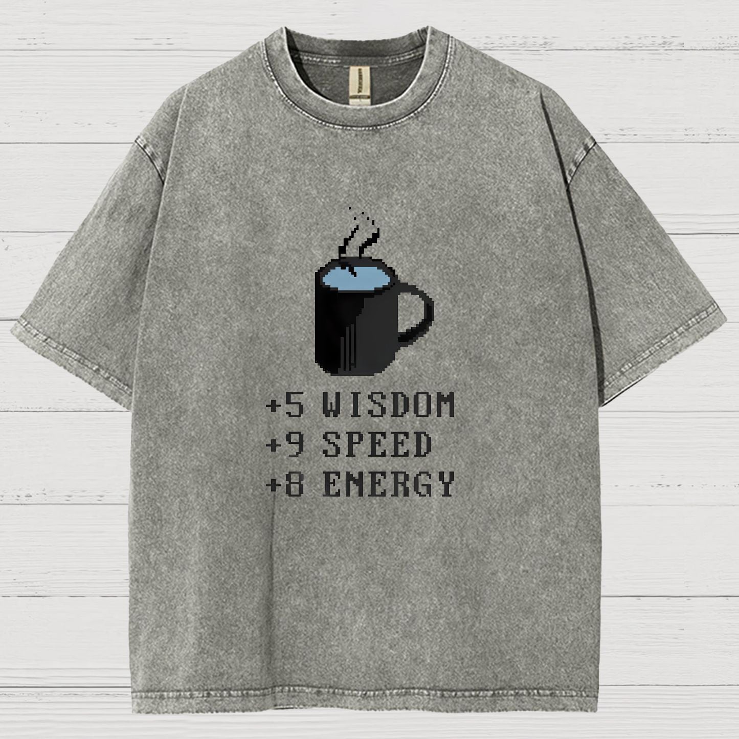 Coffee Plus To Stats Vintage Distressed T-shirt