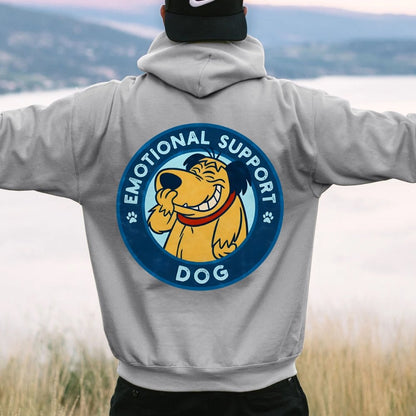 Dog Support Or Not? Printed Back Unisex Cotton Hoodie