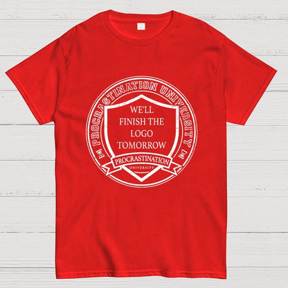 Procrastination University Logo Unisex Geek T-Shirt