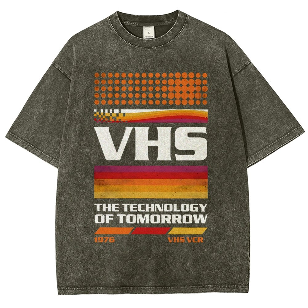 VHS Tech Vintage Distressed T-shirt