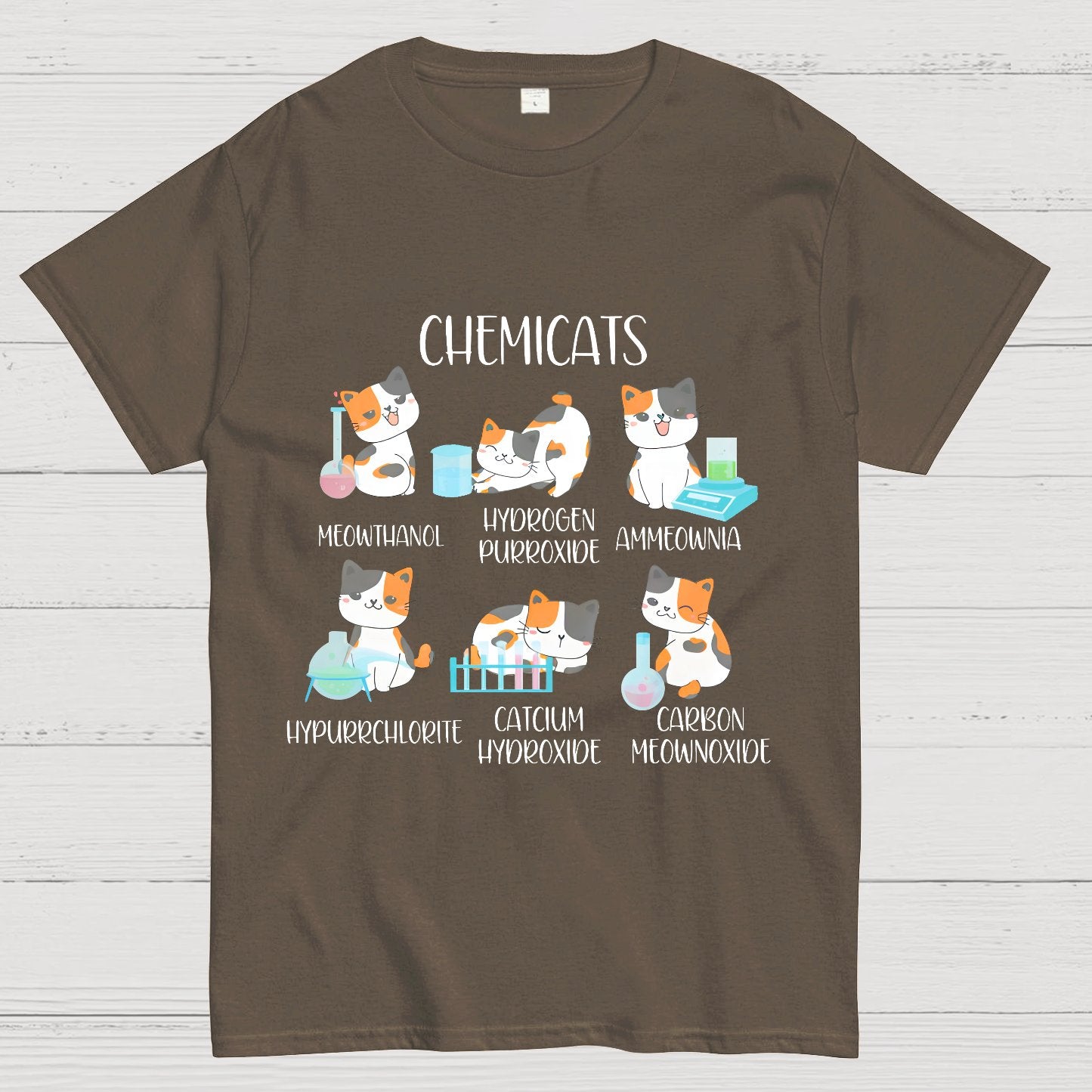Chemistry Cats Science Geeky T-Shirt