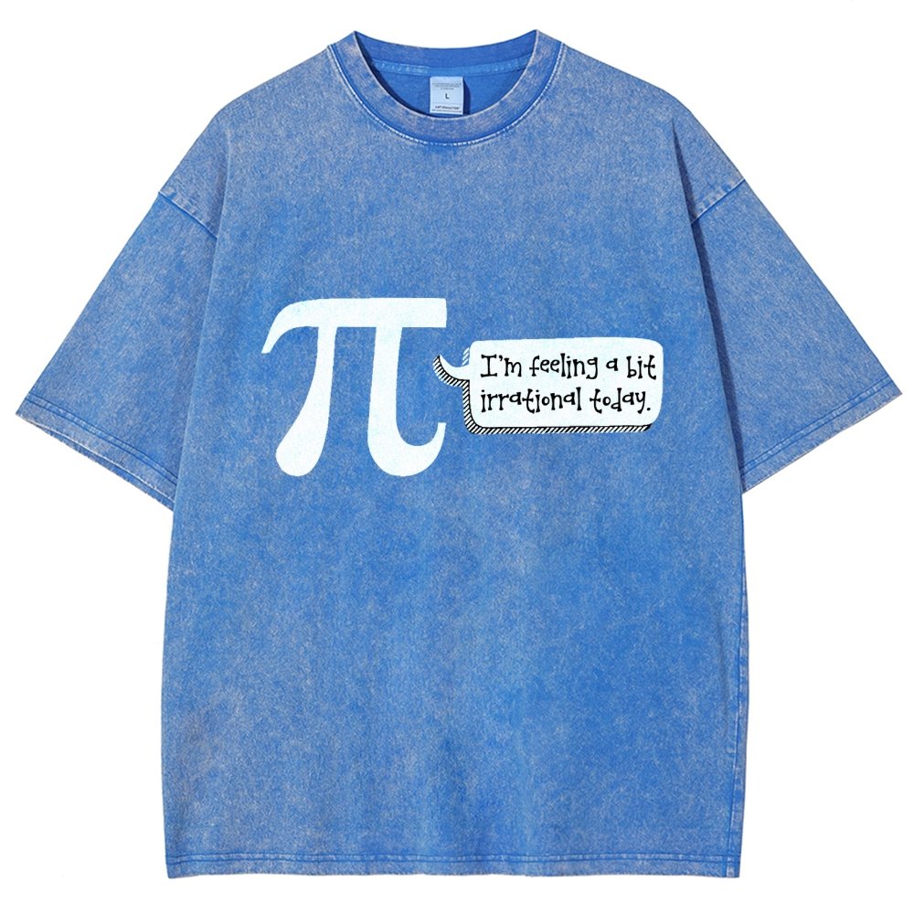 I'm Feeling A Bit Irrational Today Pi Day Vintage Distressed T-shirt