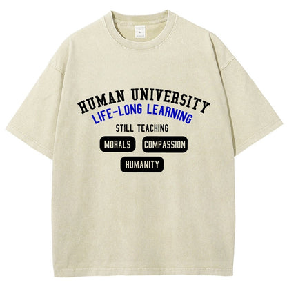 Human University Vintage Distressed T-shirt