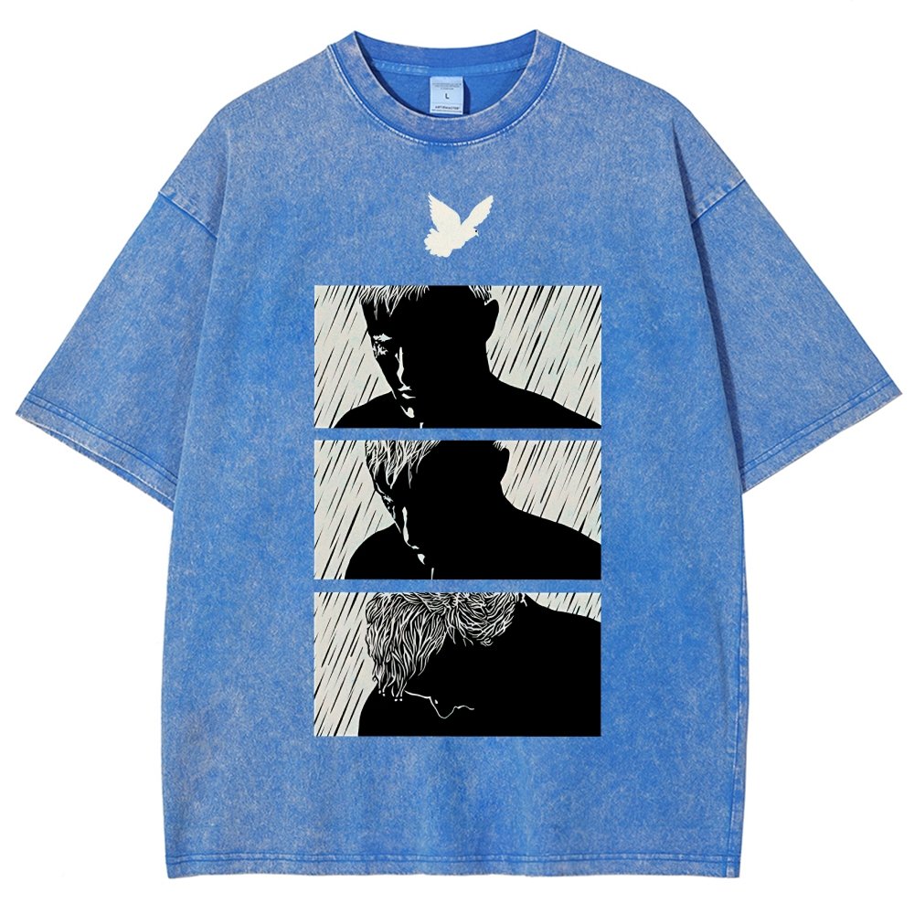 Ending White Vintage Distressed T-shirt