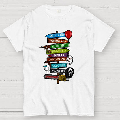 Horrible Road Signs Geek T-Shirt