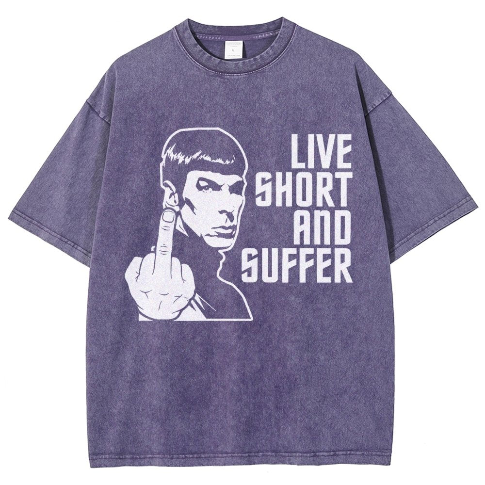 Live Short and Suffer Vintage Distressed T-shirt