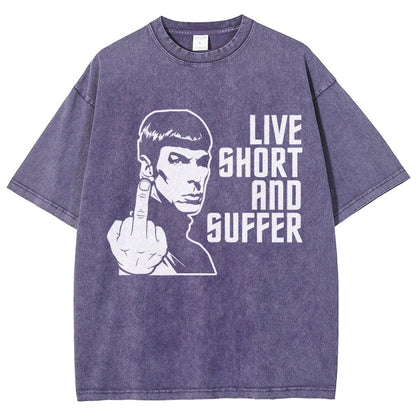 Live Short and Suffer Vintage Distressed T-shirt