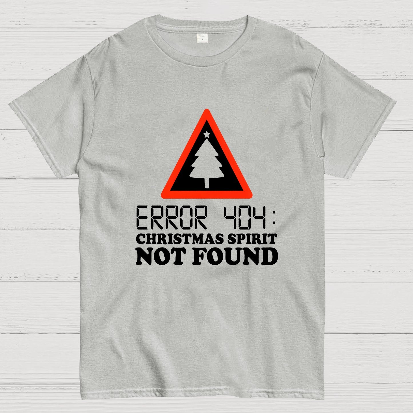 Error 404 Christmas Spirit Not Found Geeky T-Shirt