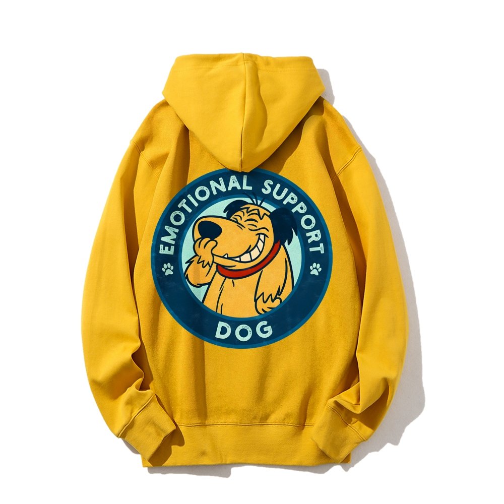 Dog Support Or Not? Printed Back Unisex Cotton Hoodie