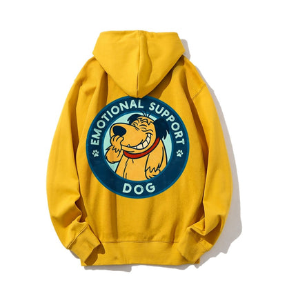 Dog Support Or Not? Printed Back Unisex Cotton Hoodie