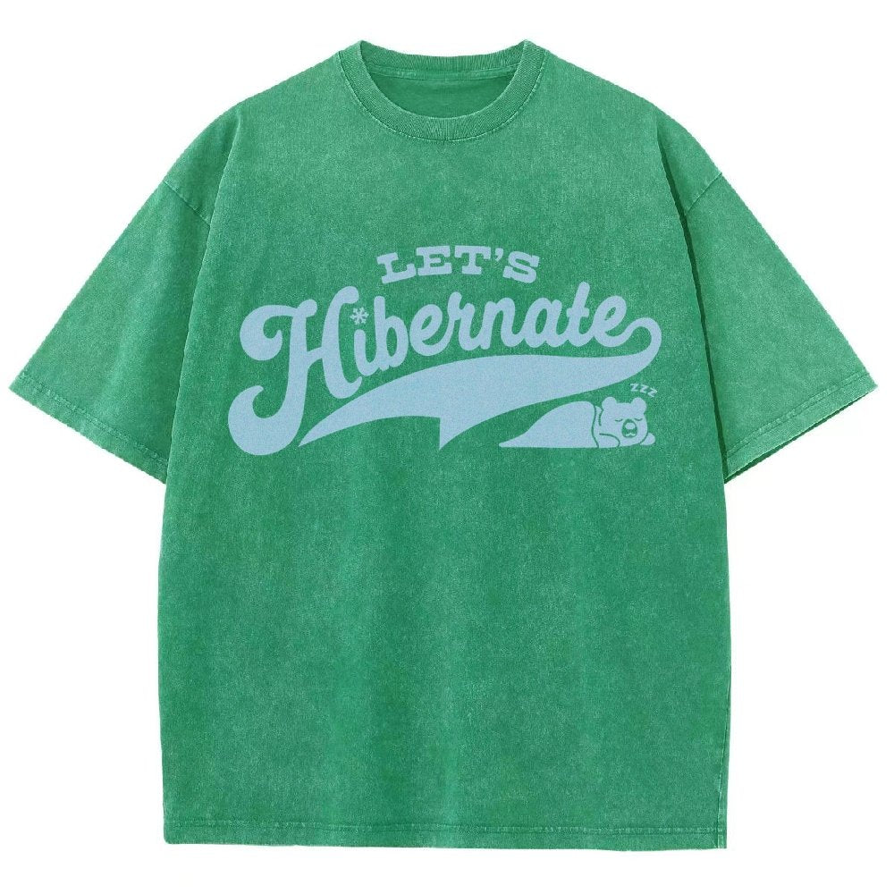 Team Bear Let's Hibernate Vintage Distressed T-shirt