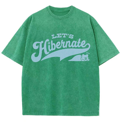 Team Bear Let's Hibernate Vintage Distressed T-shirt