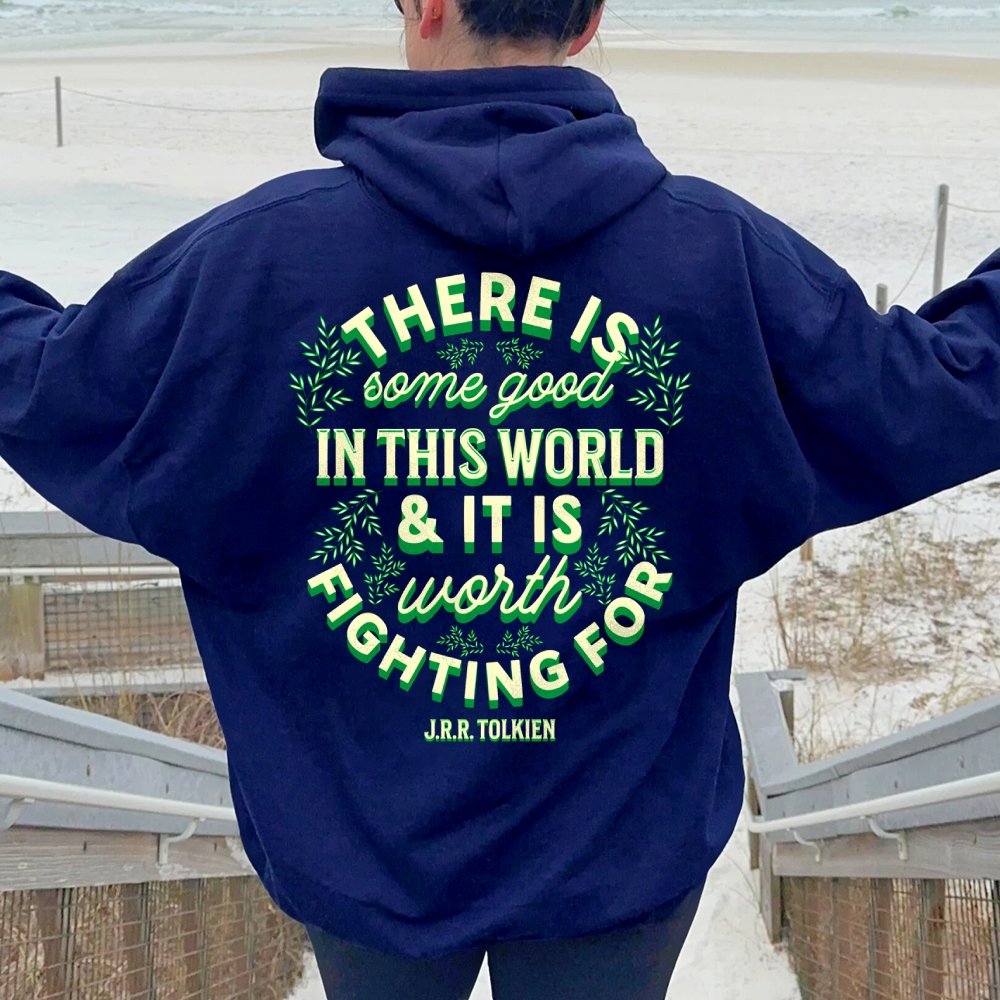 There is Some Good in This World Printed Back Unisex Cotton Hoodie