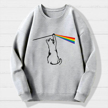 Funny Cat  Geek Cotton Sweatshirt
