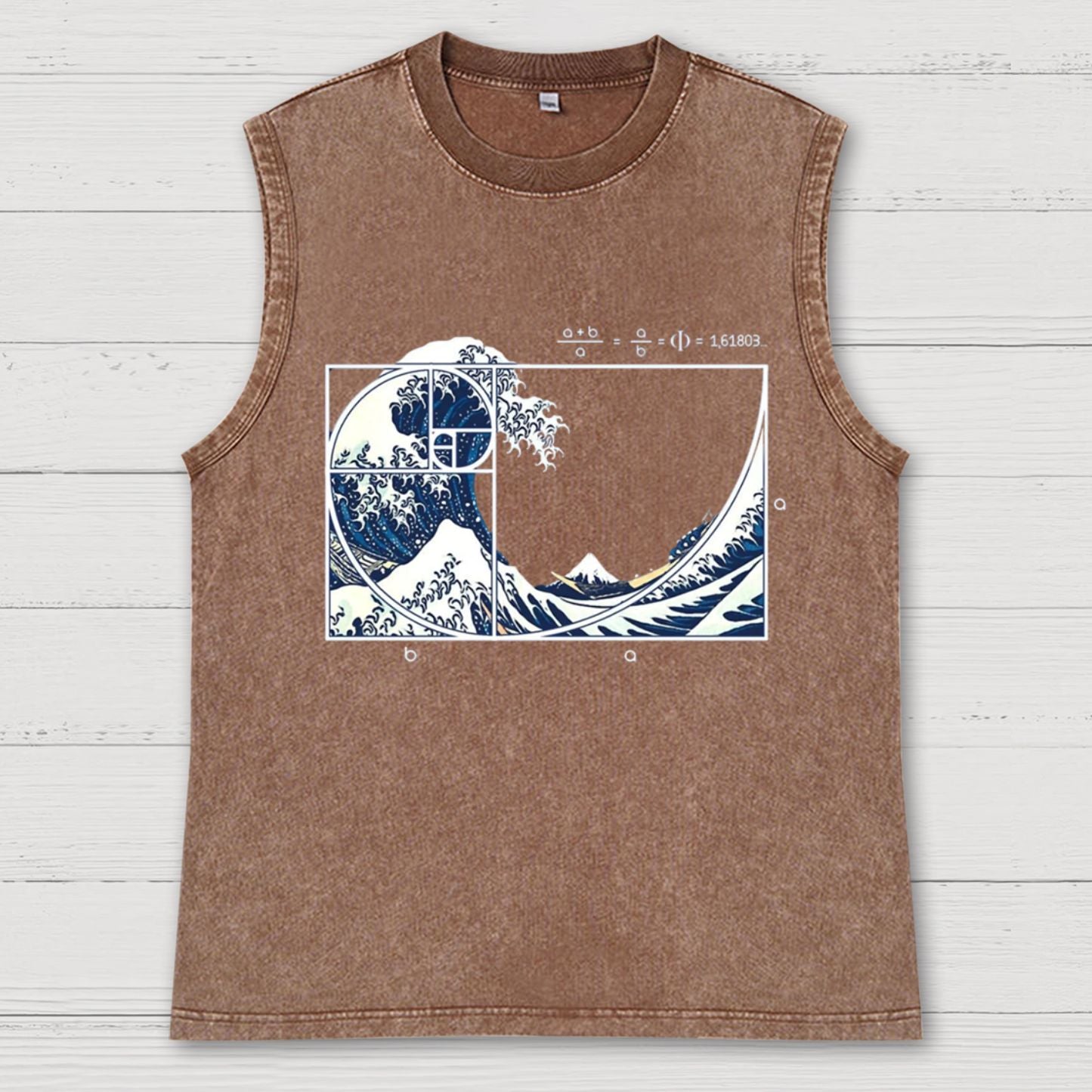 The Great Fibonacci Wave Science Vintage Distressed Washed Tank
