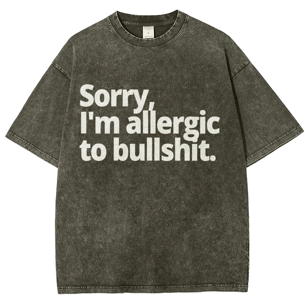 I'm Sorry I'm Allergic To Bullshit Vintage Distressed T-shirt