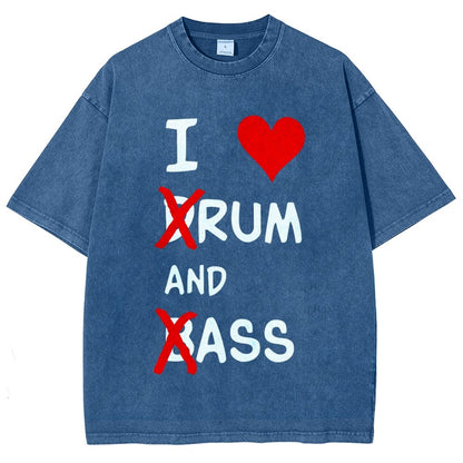 I Love dRum And bAss Vintage Distressed T-shirt
