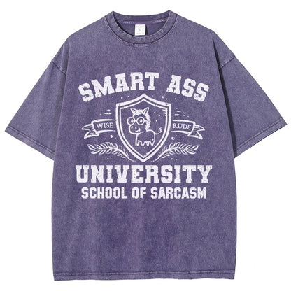 Smart Ass University Vintage Distressed T-shirt