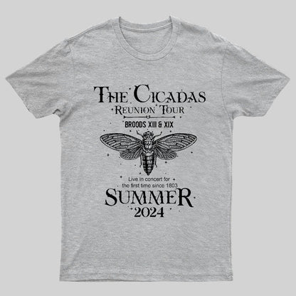 The Cicada Reunion U.S Tour 2024 Cicada Geeky T-Shirt