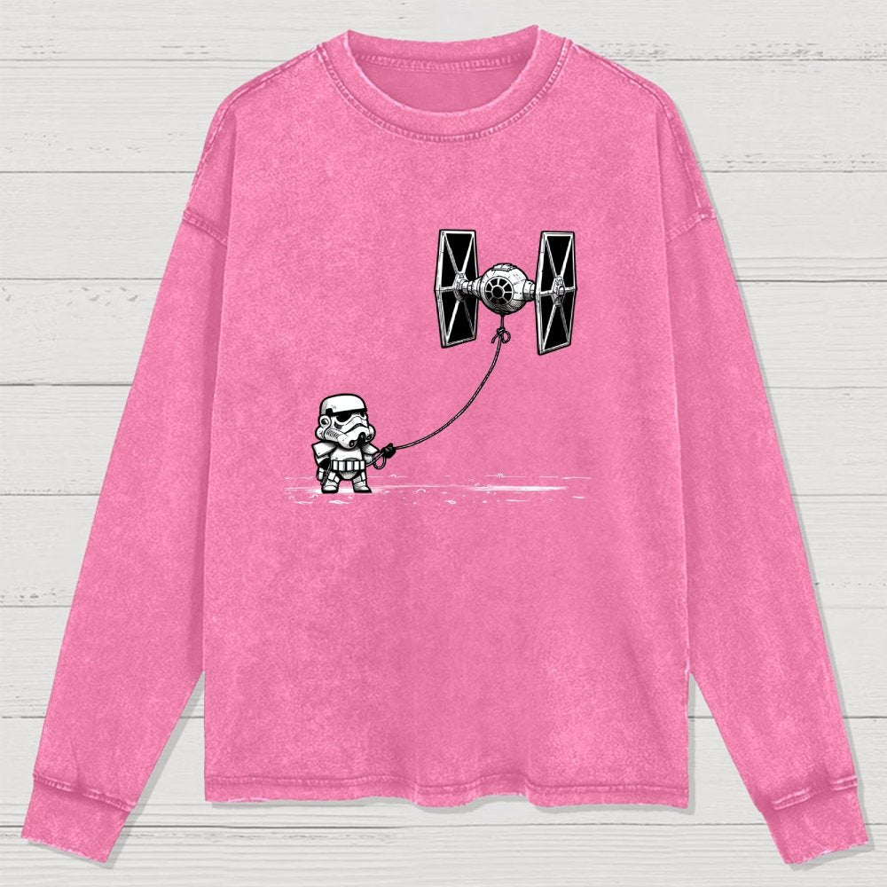 Flying The Galactic Alliance's Kite Washed Long Sleeve Tee