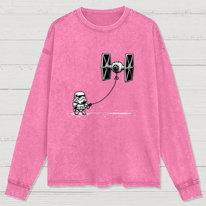 Flying The Galactic Alliance's Kite Washed Long Sleeve Tee