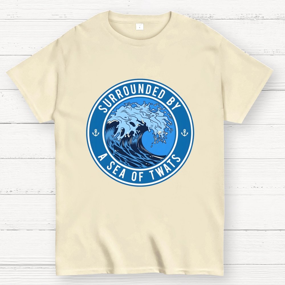 Surrounded by a sea of twats Unisex Geek T-Shirt