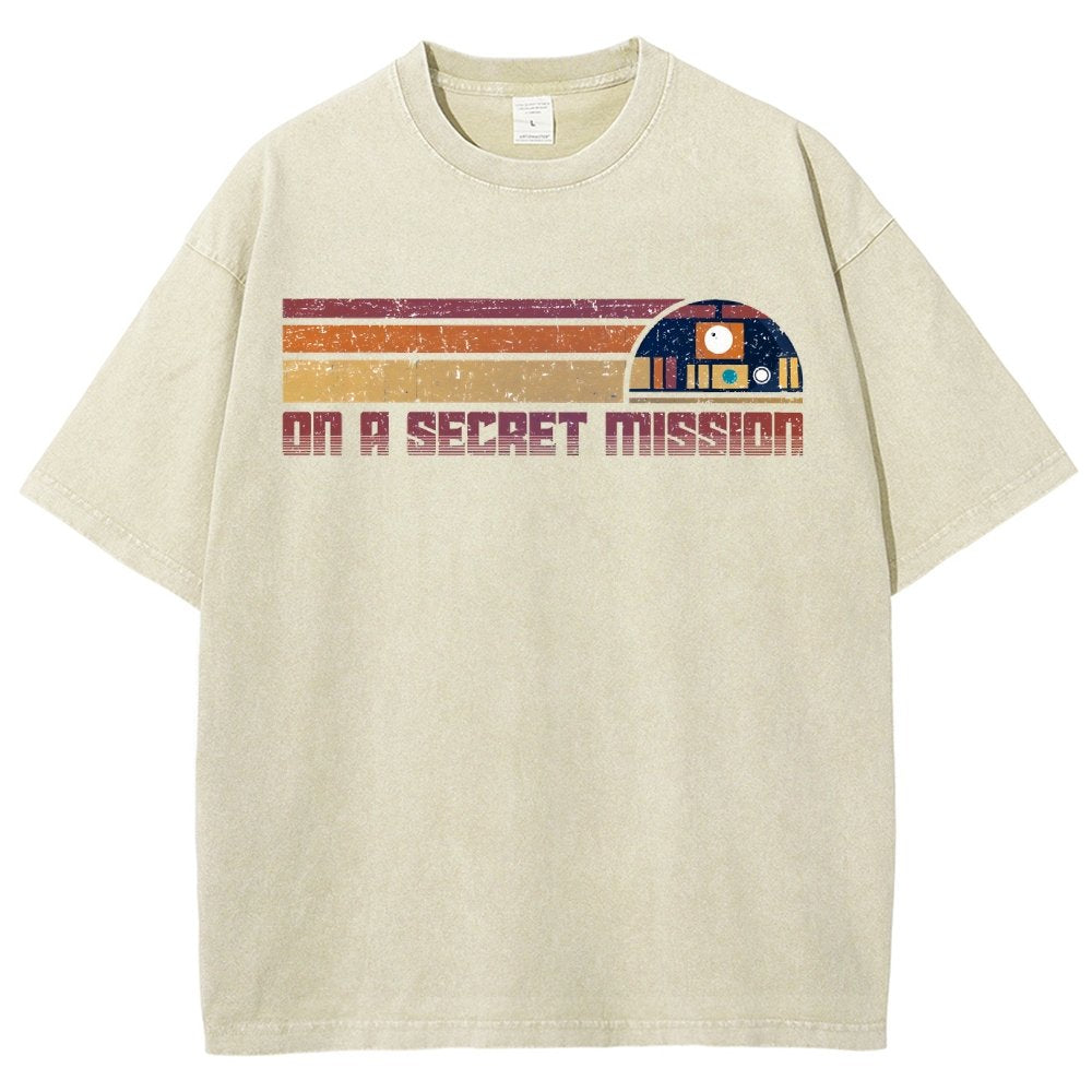 On A Secret Mission Vintage Distressed T-shirt