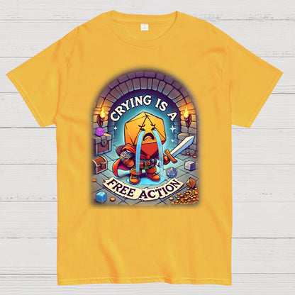 Crying is a Free Action Geek T-Shirt