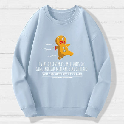 Gingerbread Man Geek Cotton Sweatshirt