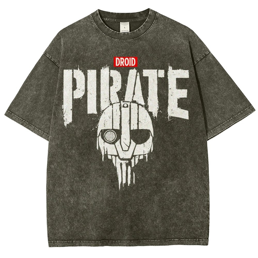 Droid Pirate Vintage Distressed T-shirt