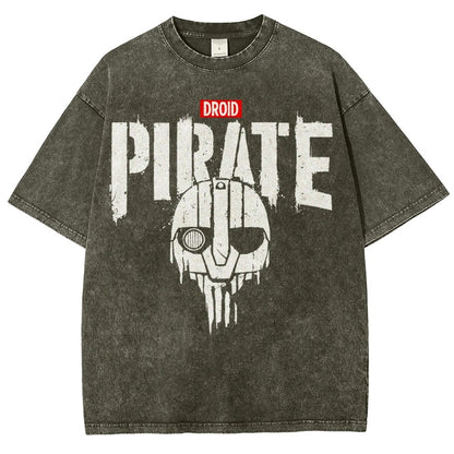 Droid Pirate Vintage Distressed T-shirt