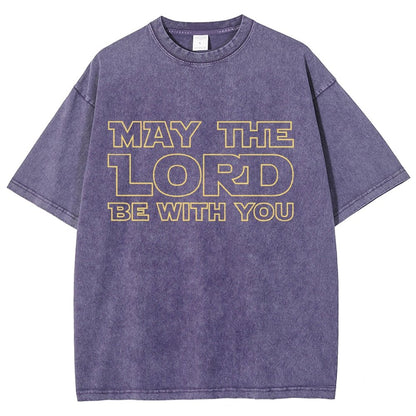 May The Lord be with you Vintage Distressed T-shirt