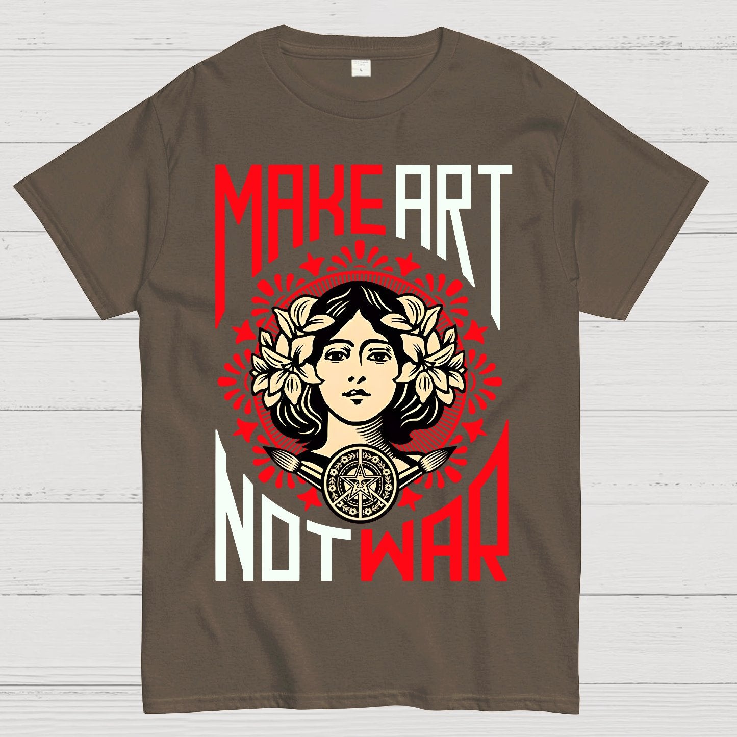 Make Art Not War Geek T-Shirt