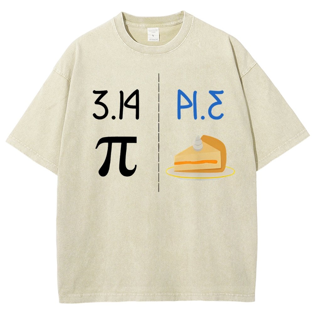Funny PI Mirror Image Of 3.14 Is PIE Vintage Distressed T-shirt