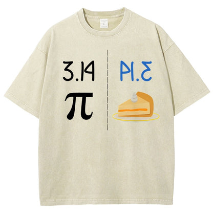 Funny PI Mirror Image Of 3.14 Is PIE Vintage Distressed T-shirt
