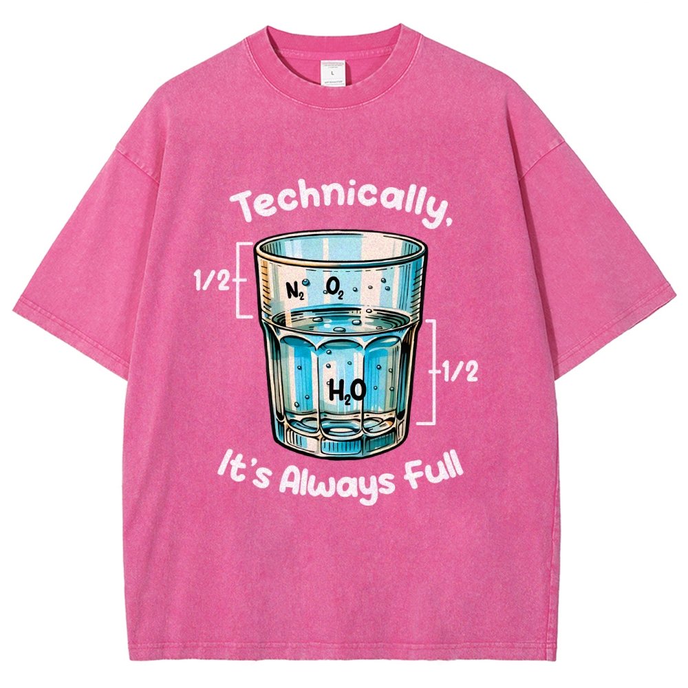 Technically The Glass Is Full Science Vintage Distressed T-shirt