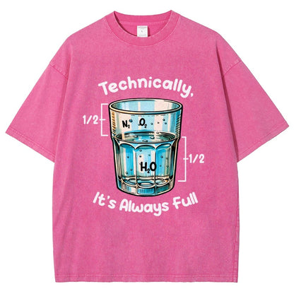 Technically The Glass Is Full Science Vintage Distressed T-shirt