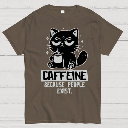 Caffeine Because People Exist Geek T-Shirt
