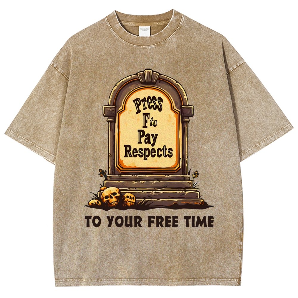 Press F to Pay Respects Vintage Distressed T-shirt