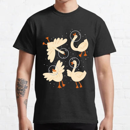 Geese In Space Nerdy T-Shirt