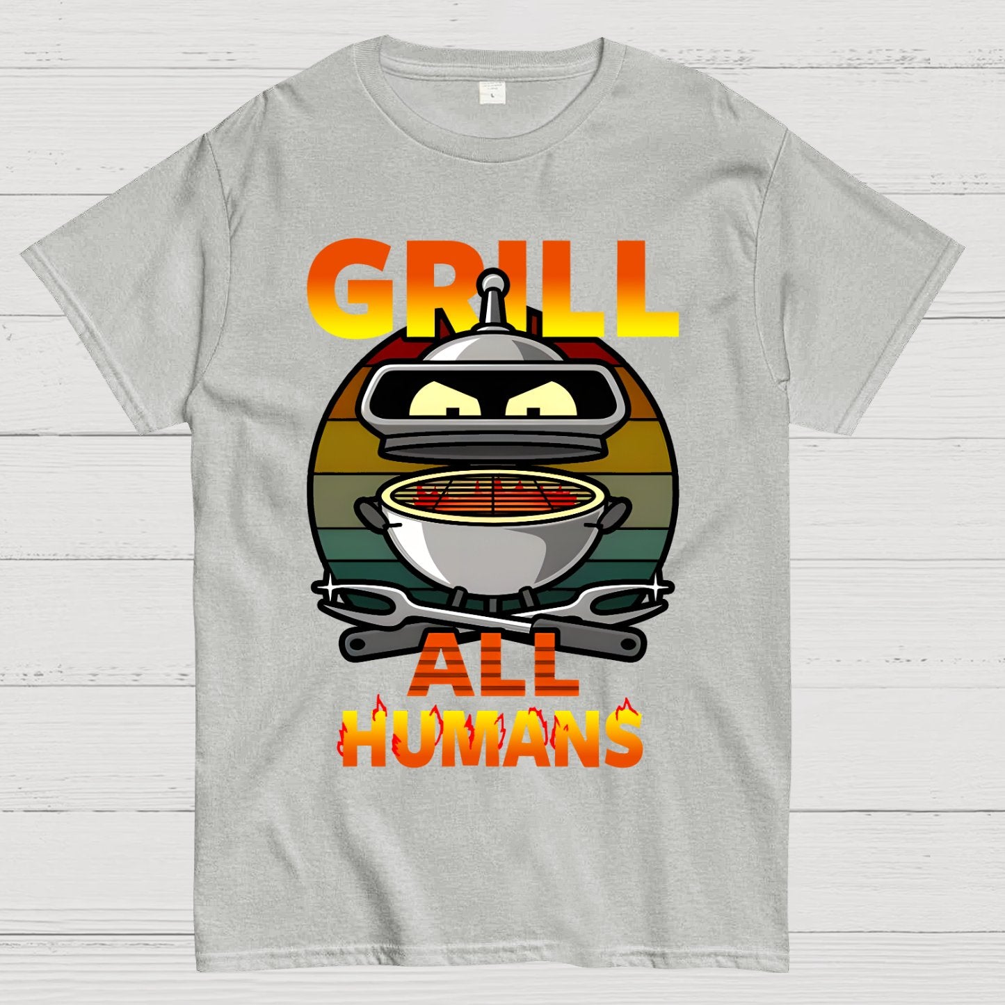 Grill All Humans Geek T-Shirt