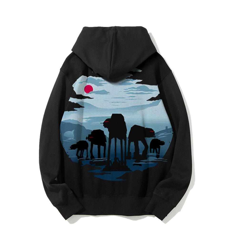Assault Squad Printed Back Cotton Hoodie