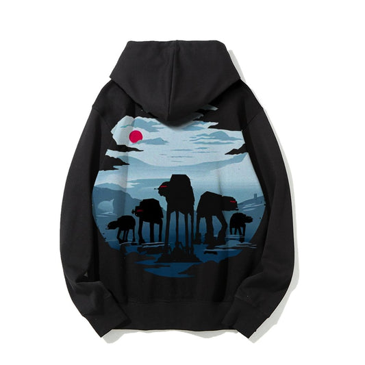 Assault Squad Printed Back Cotton Hoodie
