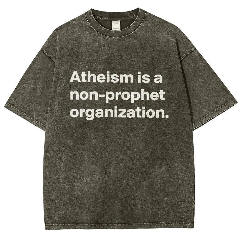 Atheism Is A Non-Prophet Organization Vintage Distressed T-shirt