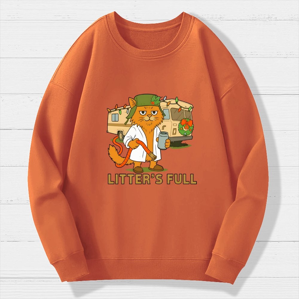 Christmas Shitters Full Cat Geek Cotton Sweatshirt